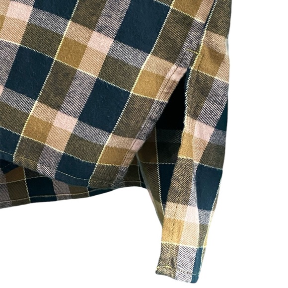 NWT Madewell Brown Black Plaid Lightweight Flannel Button Down Up Shirt - Picture 4 of 8